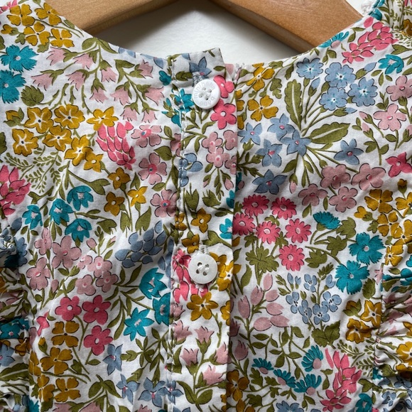 Baby girls BEBE BY MINIHAHA Liberty Mustard Floral Ruffle Dress Size 2 (18-24 M) - Picture 11 of 12